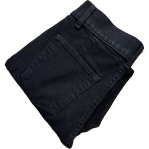Reformation Jeans Jaden High & Skinny Lace‎ Up SOLID Black Dark Denim SZ 26